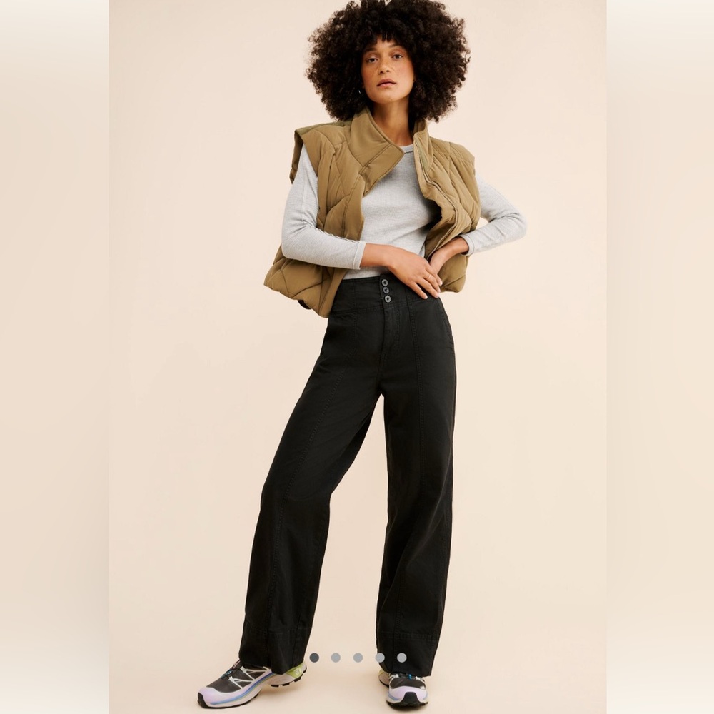 Anthropology Pilcro Black Wide-Leg Pants